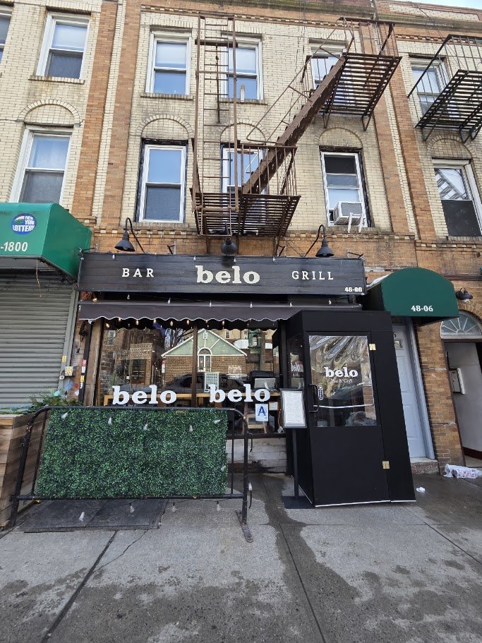 Front view of Belo on Skillman Avenue.